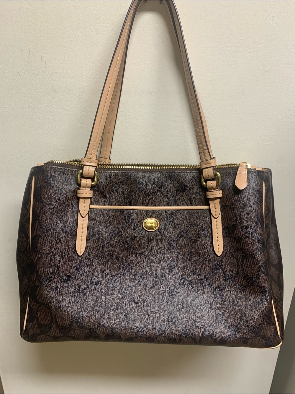 AUTHENTIC COACH SIGNATURE PEYTON JORDAN DOUBLE ZIP
